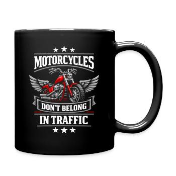 Motorcycle Traffic Humor, The Driver - Full Colour Mug - black - Right