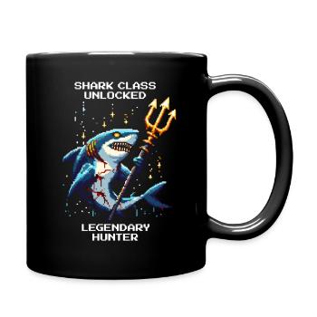 Shark Class Unlocked | Legendary Hunter - Full Colour Mug - black - Right