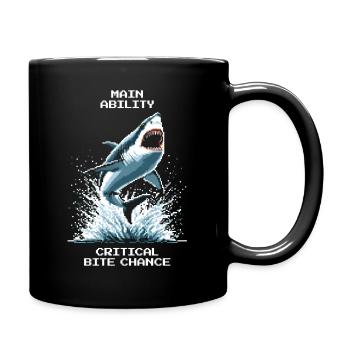 Hauptfähigkeit | Hai Krit-Biss-Chance - Tasse einfarbig - Schwarz - Rechts