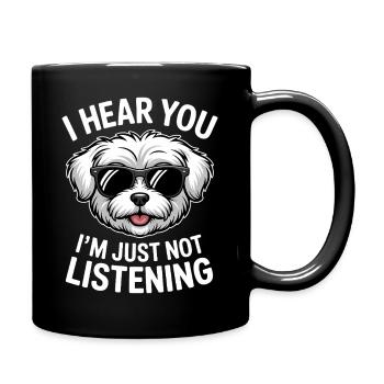 Maltese Sayings Dogs Funny Maltese Gift - Full Colour Mug - black - Right
