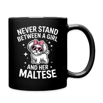 Maltese Sayings Dogs Funny Maltese Gift - Full Colour Mug - black - Right