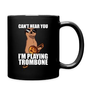 Je ne t’entends pas Tromboniste Tromboniste - Mug uni - noir - Droite