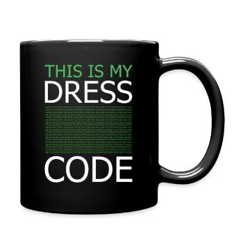 This is my Dress Code – Code Green - Full Colour Mug - black - Right