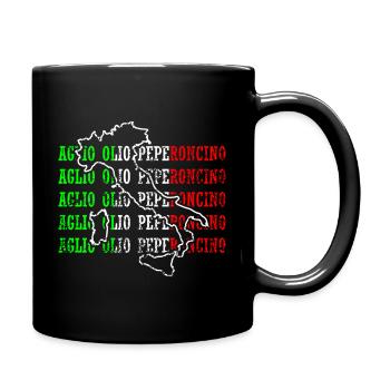 Souvenirs drôles d’huile à l’ail et piment en Italie - Mug uni - noir - Droite