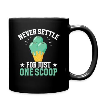 Créme aux pépites de chocolat menthe Fresh Scoop - Mug uni - noir - Droite
