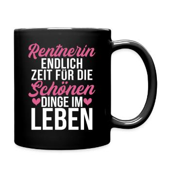 Pensioner finally time for the beautiful things - Full Colour Mug - black - Right