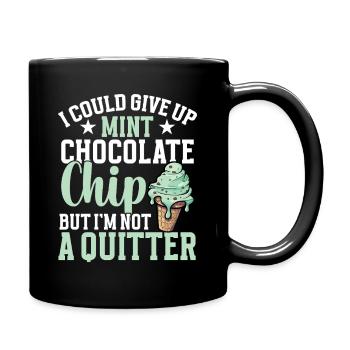 Menthe Pépites de chocolat Créme, Crème Saveur Menthe - Mug uni - noir - Droite