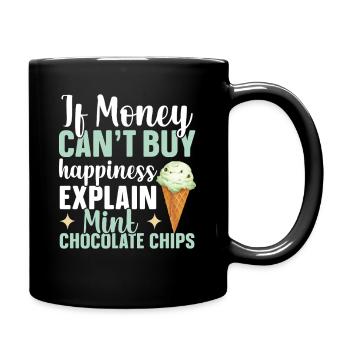 Dessert italien à la menthe et crème à la menthe fraîche - Mug uni - noir - Droite