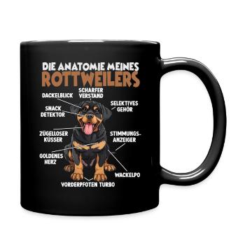 Cadeau de propriétaire de chien Rottweiler T - Mug uni - noir - Droite