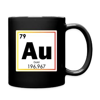 Au Gold Chemistry Periodic Table - Tasse einfarbig - Schwarz - Rechts