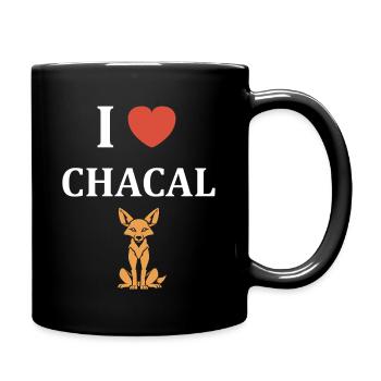 Schakal - Tasse einfarbig - Schwarz - Rechts
