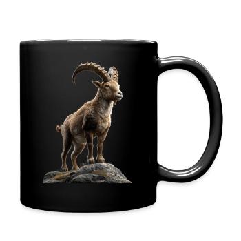 Steinbock Ziege Alpensteinbock Capricorn Ziegen - Tasse einfarbig - Schwarz - Rechts