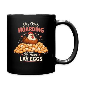 Chicken mathematics too many chickens in the - Full Colour Mug - black - Right