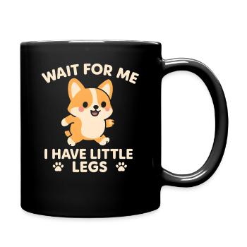 Le chien dit Humour Mème Humour, Drôle, petites jambes drôles - Mug uni - noir - Droite
