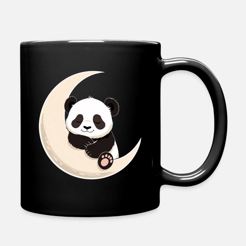 Panda Mondkuscheln - Tasse einfarbig - Schwarz