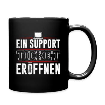 Coder EIN SUPPORT TICKET ERÖFFNEN LUSTIG - Tasse einfarbig - Schwarz - Rechts