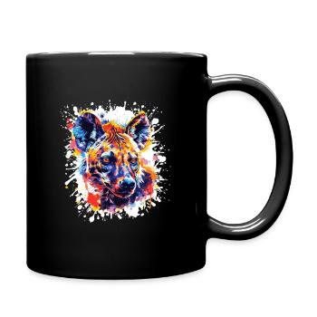 Portrait de chien : Éclaboussure aquarelle - Mug uni - noir - Droite