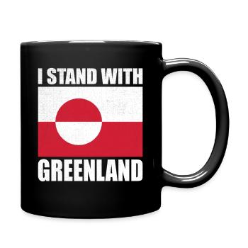Je soutiens que le Groenland n’est pas à vendre - Mug uni - noir - Droite