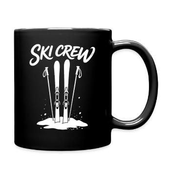 SKI CREW Winter holiday and après-ski outfit - Full Colour Mug - black - Right