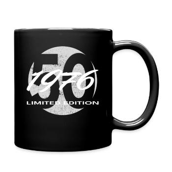 50th Birthday 1976 Gift for Men and Women - Full Colour Mug - black - Right