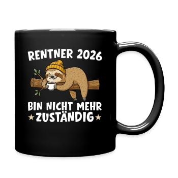 Pensioner 2026 Sloth No longer responsible - Full Colour Mug - black - Right