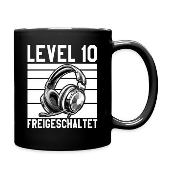 10th Birthday Boy Girl Gamer Level 10 Years - Full Colour Mug - black - Right