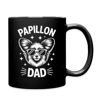 Papillon Sprüche Hunde Lustiges Papillon Geschenk  - Tasse einfarbig - Schwarz - Rechts