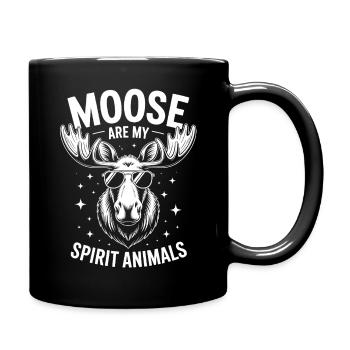 Elch Sprüche Elche Lustiges Elch Geschenk - Tasse einfarbig - Schwarz - Rechts
