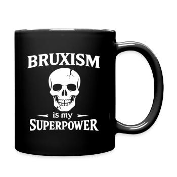 Bruxisme Superpouvoir crâne Dents grincantes - Mug uni - noir - Droite