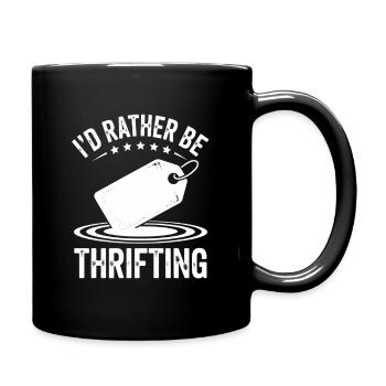 Devise des passionnés de friperie Devise Tee - Mug uni - noir - Droite