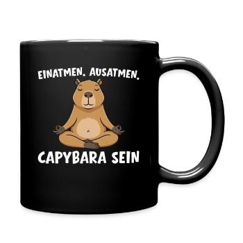 Inspirer Expirer Être Capybara - Yoga - Mug uni - noir - Droite