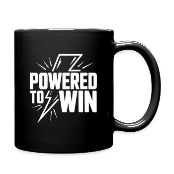 Powered to Win - Full Colour Mug - black - Right