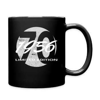 70th Birthday 1956 Gift for Men and Women - Full Colour Mug - black - Right