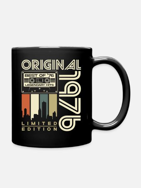 Cadeau vintage pour le 50e anniversaire rétro de 1976 - Mug uni - noir