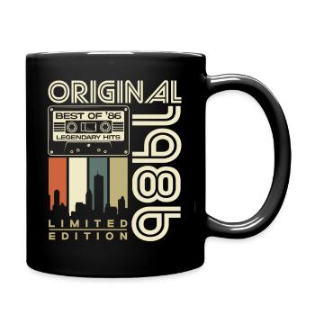 1986 Vintage 40th Birthday Gift Retro - Full Colour Mug - black - Right
