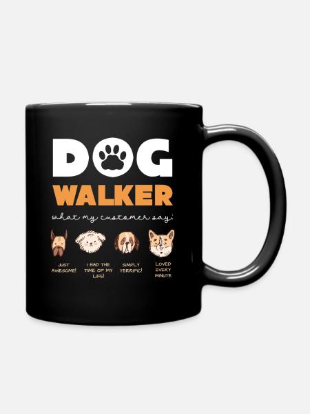 Hundewalker Zitate Kollektion - Tasse einfarbig - Schwarz