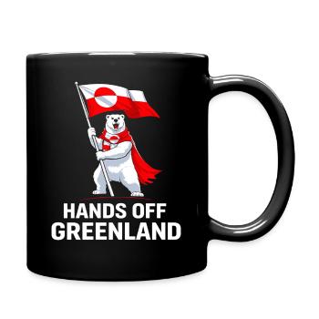 Greenland hands out of contact - Full Colour Mug - black - Right