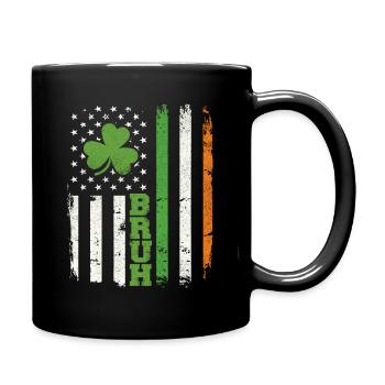 Bruh St Patrick’s Irish Shamrock St. Paddys - Mug uni - noir - Droite