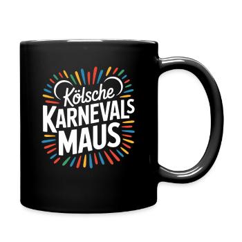 Kölsche Karnevalsmaus Karneval Köln Kölner Maus - Tasse einfarbig - Schwarz - Rechts