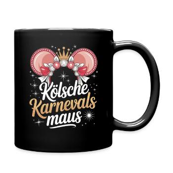 Kölsche Karnevalsmaus Karneval Köln Kölner Maus - Tasse einfarbig - Schwarz - Rechts