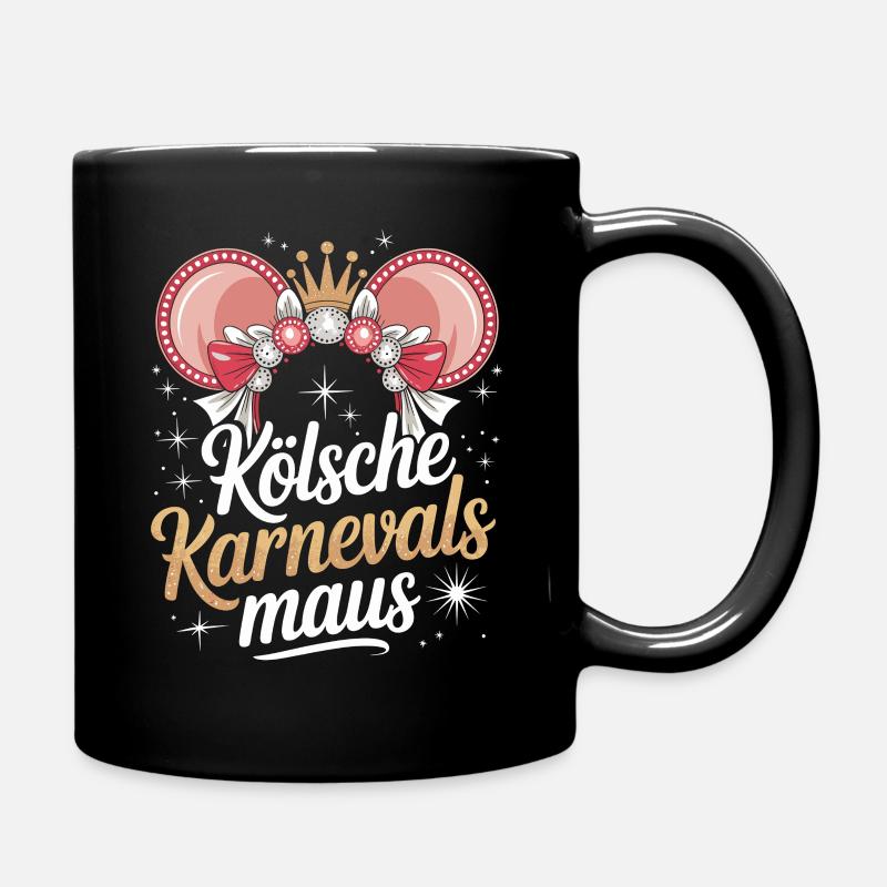 Kölsche Karnevalsmaus Karneval Köln Kölner Maus - Tasse einfarbig - Schwarz