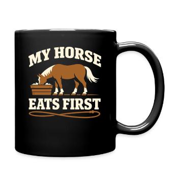 Horses Lifestyle Equestrian Identity Proud Horse - Full Colour Mug - black - Right