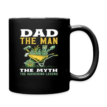 Papa Der Mann Lustig Gartenarbeit - Tasse einfarbig - Schwarz - Rechts