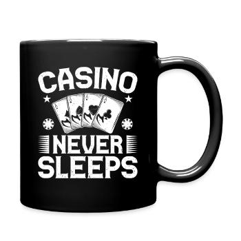 Casino Gambler Casino Never Sleeps Gambling - Tasse einfarbig - Schwarz - Rechts