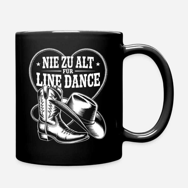 Western Line Dance Stil - Tasse einfarbig - Schwarz