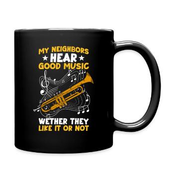 Trompettiste de mes voisins - Mug uni - noir - Droite