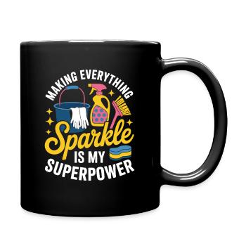 Motif humoristique domestique de l’équipe de ménage - Mug uni - noir - Droite