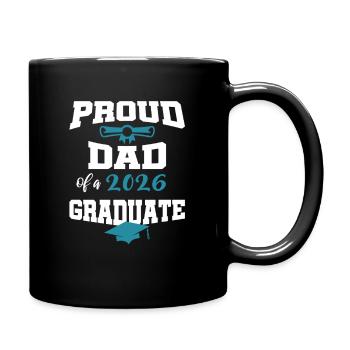 Stolzer Vater Absolvent 2026 Bachelor Master - Tasse einfarbig - Schwarz - Rechts