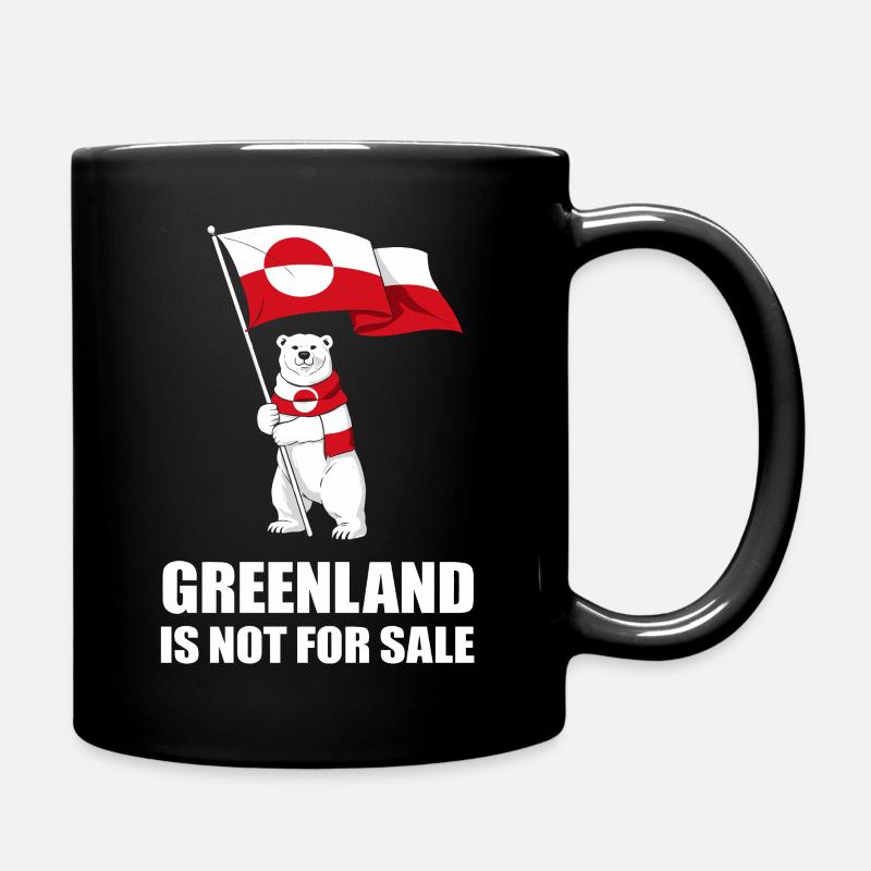 Grönland Flaggenbär Protest - Tasse einfarbig - Schwarz