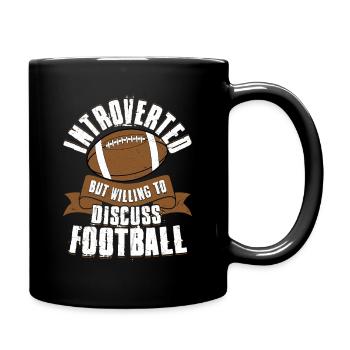 Introverti mais prêt à discuter de la saison de football - Mug uni - noir - Droite